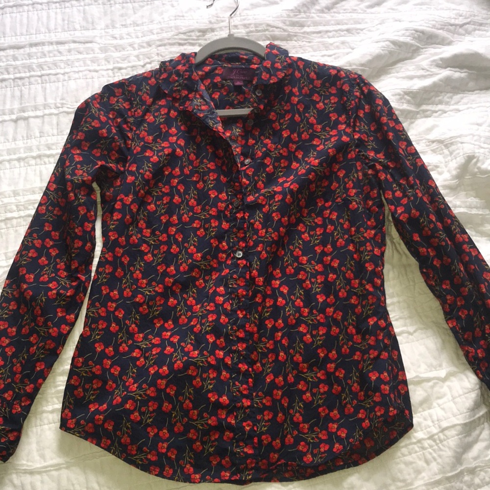 J. Crew floral dress shirt